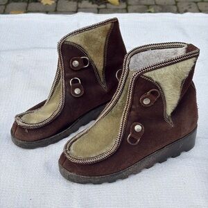 Vintage Sealskin and Suede Boots